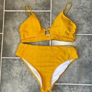 Orange mustard swimming suit